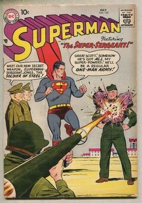 SUPERMAN #122 (1958) FINE Early Silver Age Superman!!! [DC] SA