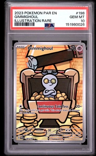 PSA 10 Gimmighoul 198/182 Par En-paradox Rift ILLUSTRATION RARE