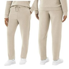 Member  s Mark Women's Straight Leg Luxe Pant Soft Material Side Pockets Almond L