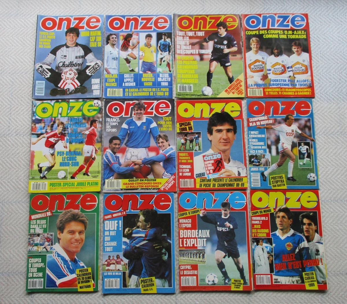 Lot De 6 Magazines ONZE - N°12, 13, 18, 22, 24, 44 - Revue Football Vintage - Bon état