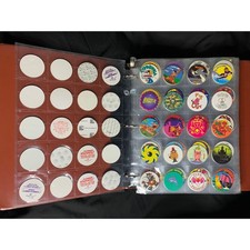 Vintage 1990s POG Collection Binder 350 POGs Holographic Slammers Mixed Lot