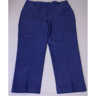 Red Kap Work Pants Men's Size 46x30 Regular Fit Navy Blue Industrial Chino's