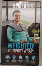 NEW!! Homedics Weighted Comfort Wrap Vibration & Soothing Heat Shoulder