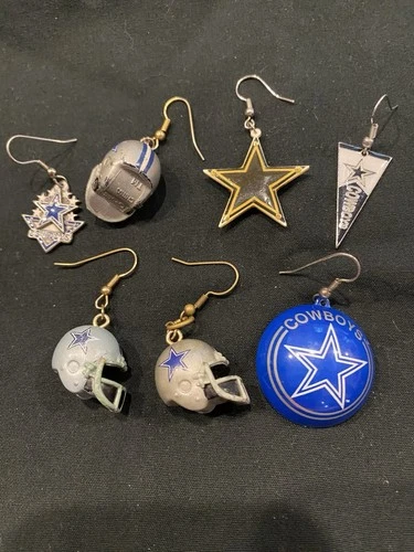 Dallas Cowboys Earrings Various Pierced Lot Of 7