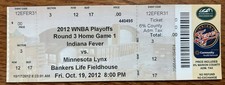 2012 WNBA Finals Game 3 Unused Ticket Indiana Fever Tamika Catchings FREE SHIP