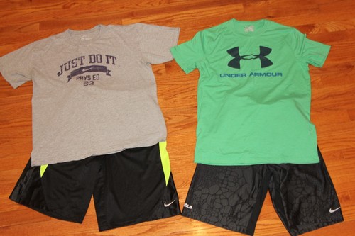 ATHLETIC BOYS CLOTHING LOT 26PCS UNDER ARMOUR Nike & MORE Large-XL 14/16/18 - Picture 3 of 9