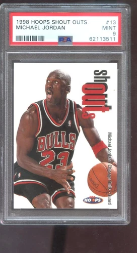 1998-99 Hoops #13 Michael Jordan Shout Outs Insert PSA 9 Graded Card NBA 98-99