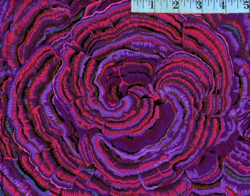 RARE OOP Kaffe Fassett Free Spirit Philip Jacobs Tree Fungi PJ082- PURPLE 1/2 YD