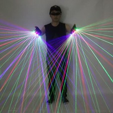 Laser Gloves LED Laser Multi Ray 2 in 1 Red Green Blue Gloves Laser Man DJ Party