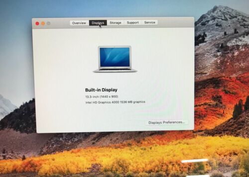 APPLE MACBOOK AIR A1466 CORE i5-3427U@ 1.8GHz 4GB 128GB SSD 2012 W/Charger #29 - Picture 3 of 13