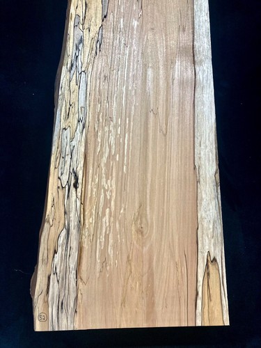 Live Edge Spalted Ambrosia Maple Board Craft Project Lumber 34”x12”x2" - Picture 2 of 7