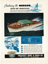 1945 TRUSCOTT BOAT & DOCK Truscott 32 sport cruiser Vintage Print Ad