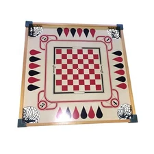 Vintage Carrom Gameboard with Revolving Stand Model 108- Play 100 Games!