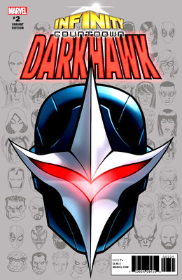INFINITY COUNTDOWN DARKHAWK #2 MIKE MCKONE HEADSHOT VARIANT 2018 MARVEL NM