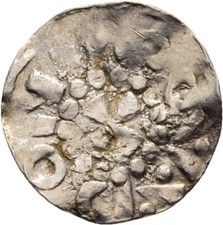 Sachsen Wenden Otto Pfennig Silber 17 mm/ 1,1 g  Original M&uuml;nze #HUT33