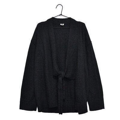 Arket Wool Black Women s Oversize Cardigan Sweater Size S