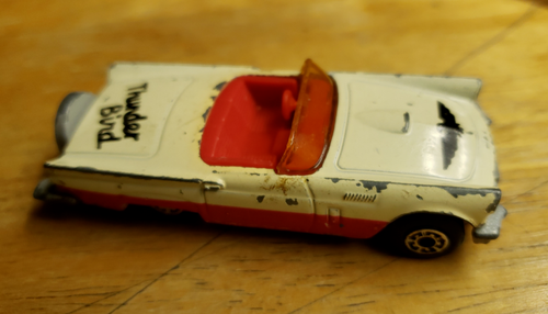 1982 Matchbox 1957 THUNDERBIRD CONVERTIBLE White #42 Get Behind The Wheel Macao - Picture 7 of 11