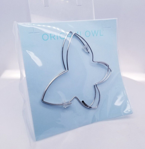 Origami Owl ER2152 Silver Tone Butterfly Threader Earrings