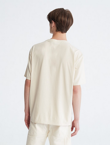 Clavin Klein Herren Khakis Relaxed Fit Schablone Logo Rundhalsausschnitt T-Shirt, 2XL - Bild 4 von 4