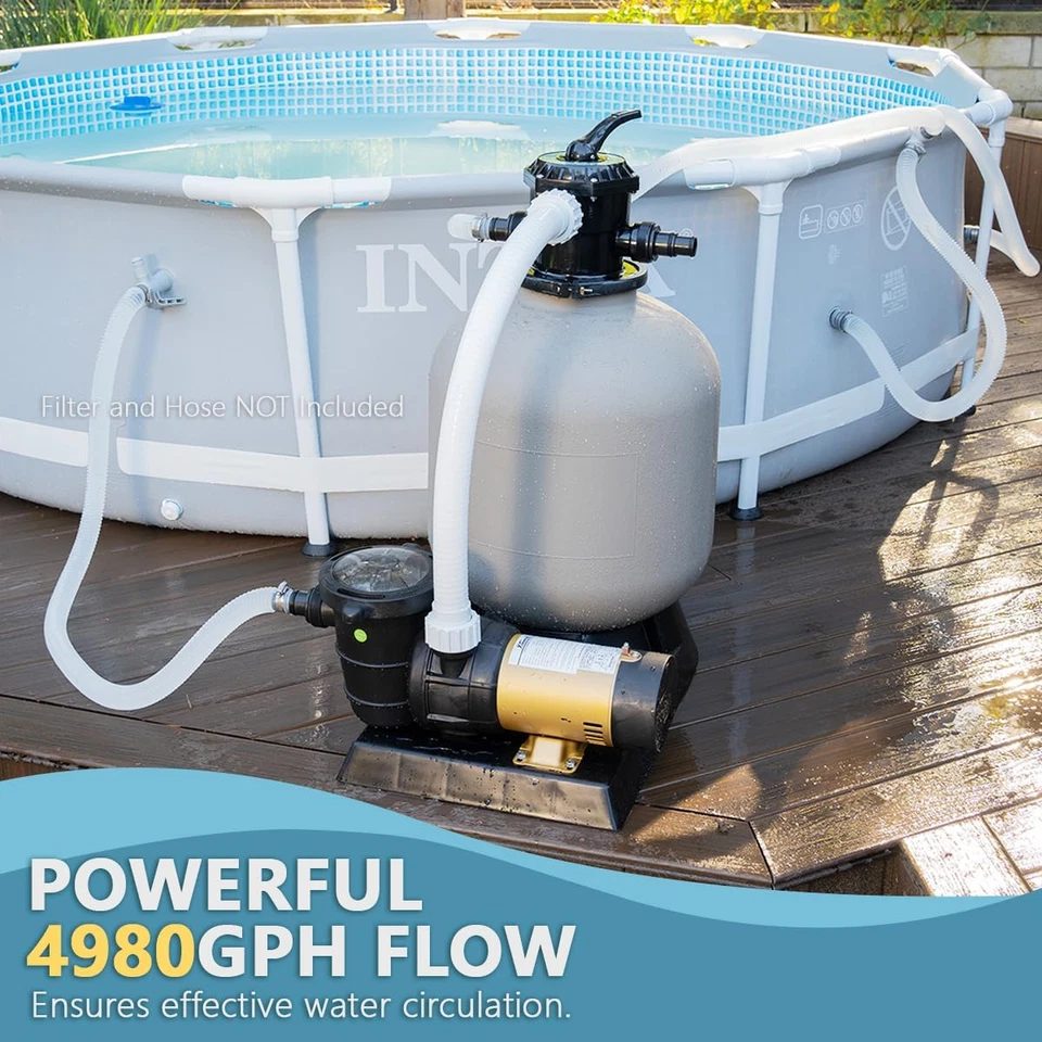 2-Speed Variable Pool Pump 1.5 HP Swimming Pool Pump High-Flow Above-Ground Pump - Image 2 of 4