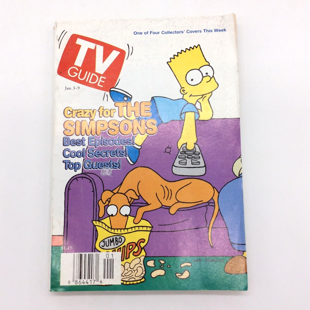 TheGAY1988年 3冊 1989年1冊　　4冊セット TV Guide THE SIMPSONS Set of 4 Collectors' Covers January 3-9