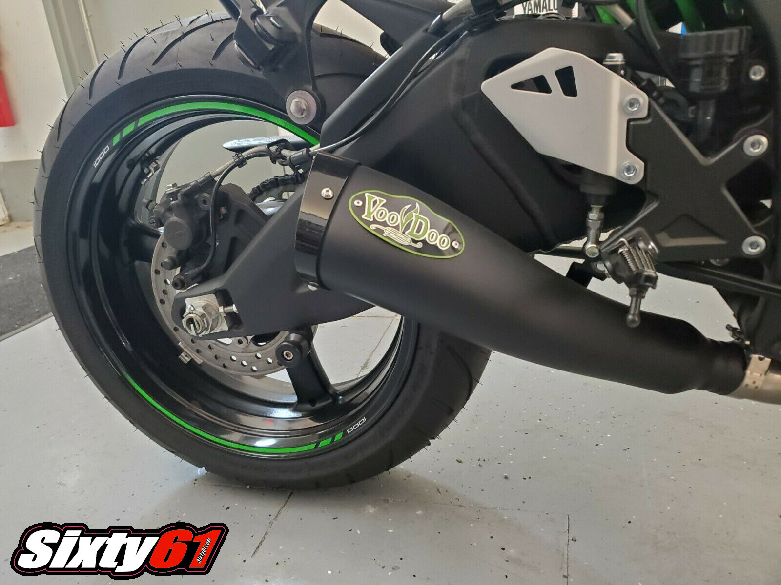 Voodoo Exhaust Kawasaki ZX10R 20162020 Mojo ZX 10R Green Badge, Black