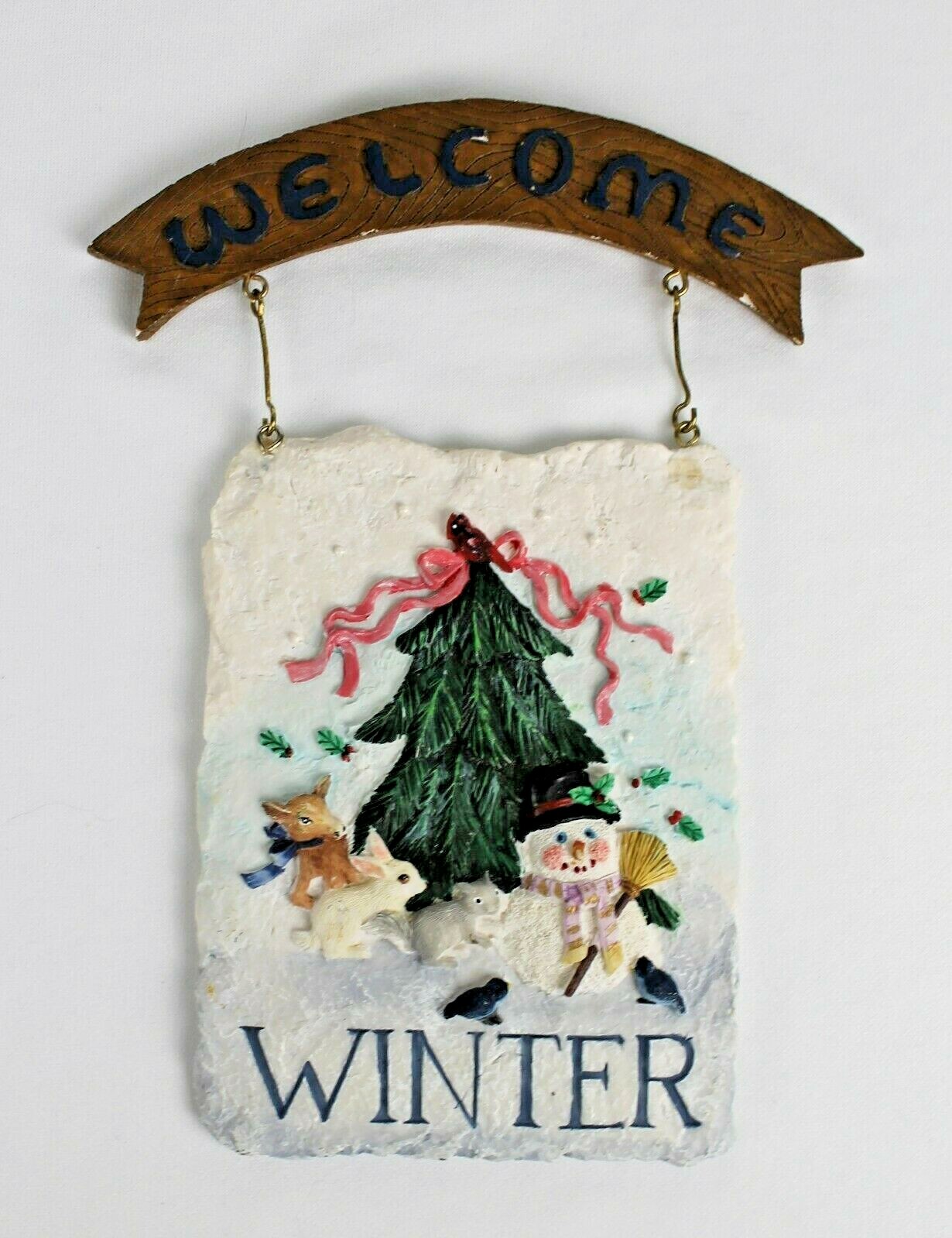 4 Seasons Wall Plaques Decor - Summer, Spring, Fall, Winter - Ceramic 4 ...
