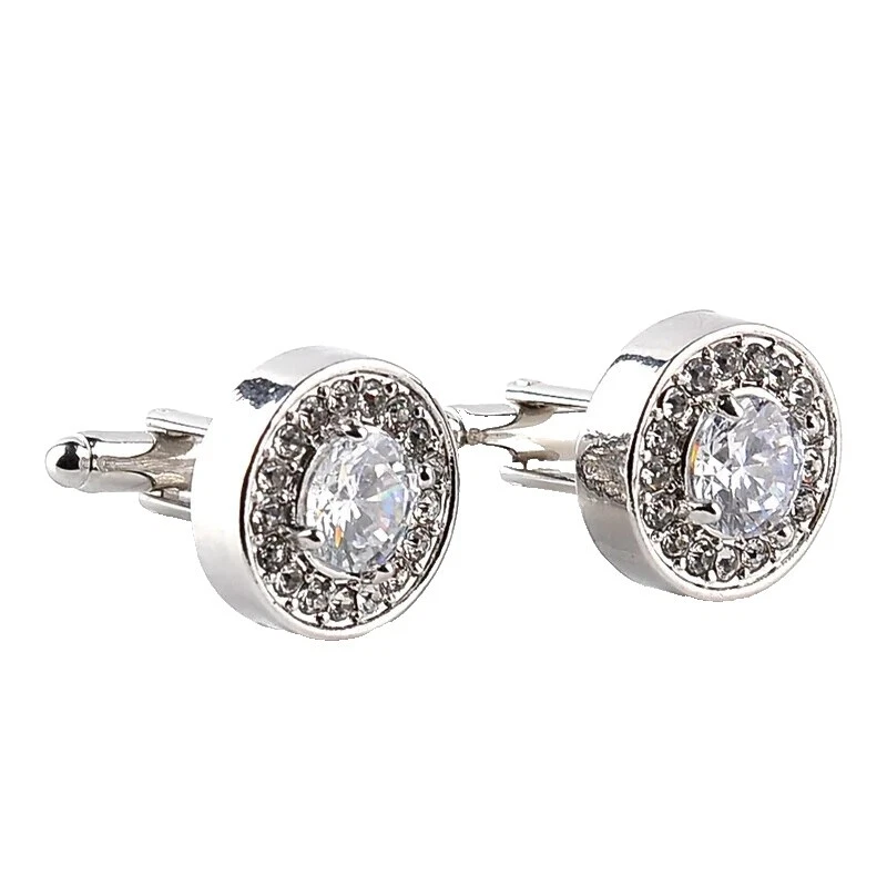 Enamel White Cufflinks for Men