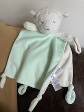 Carter's Lamb Sheep Lovey Security Blanket Mint Green Pacifier Holder Knotted