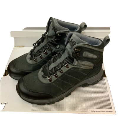 NEW Helly hansen mens Rapide Leather Black Mid Hiking Boots Size 7