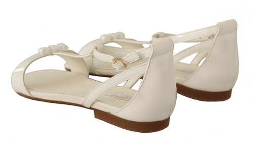 DOLCE & GABBANA Kids White 100% Leather Strappy Flat Sandals EU36 / US4 RRP $450 - Picture 4 of 10