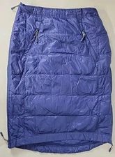 32 Degrees Size M Weatherproof Heat Women Down Snow Skirt Zip Side Quilted Blue 