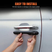 Matte Black Car Door Grab Handle Cover Accessories Trim For Fiat 500 2007-2025