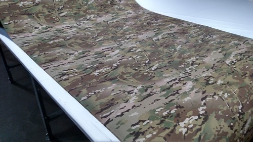 MULTICAM CAMOUFLAGE 500D CORDURA AUTOMOTIVE HEADLINER FABRIC 1/8" FOAM BACKED - Picture 4 of 7