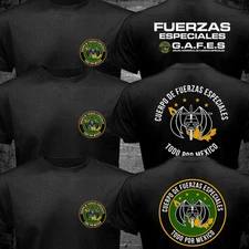 Mexico GAFEs Fuerzas Especiales Special Force Ops Army Military Black T-shirt 