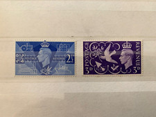 GREAT BRITAIN 1946 VICTORY 2v MNH MINT SG491/492