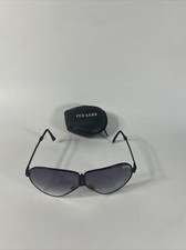 Ferarri Folding Aviator Pilot Style Sunglasses Black Frame Black Case Vintage