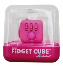 Zuru Fidget Cube by Antsy Labs Hot Pink Roll/Click/Breathe/Flip/Spin/Glide/Fun