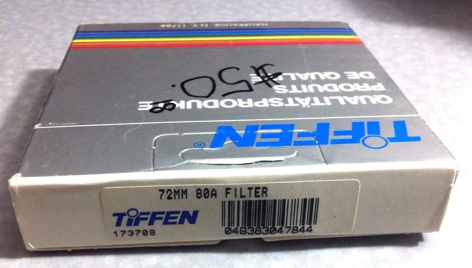 72mm Tiffen 80A 80-A 80 A Color Conversion Blue Glass Lens Filter 72 mm 7280A - Image 3 of 4