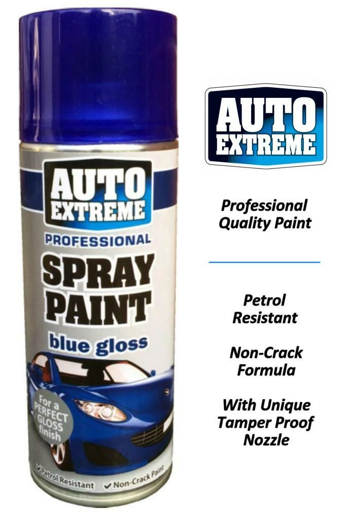 1x 400ml Blue Gloss Spray Paint Aerosol Can Auto Bike Extreme