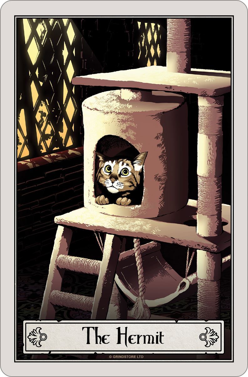 Deadly Tarot Felis - The Hermit Small Tin Sign