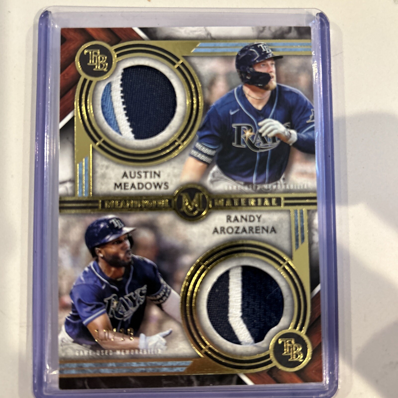 2022 Topps Museum Dual Game-Used Relic Austin Meadows & Randy Arozarena /10