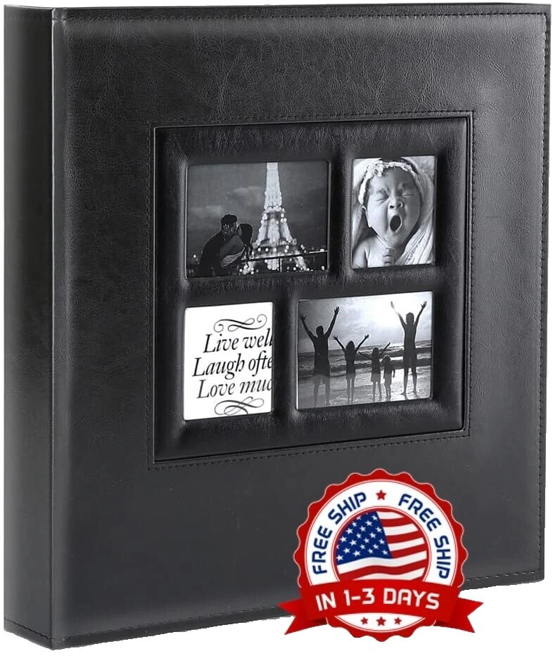 Álbumes de fotos de boda de cuero negro