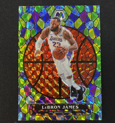 2020-21 Panini Mosaic LeBron James #1 Stained Glass Case Hit SSP 
