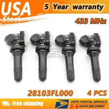 NEW Set of (4) TPMS Tire Pressure Sensor 28103FL000 For Subaru Impreza Crosstrek