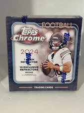 2024 TOPPS CHROME MEGA BOX FOOTBALL  42 Cards New Factory Sealed SHIPS SAME DAY