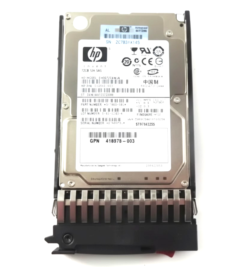 72GB SAS 2.5"" 15K 3Gb/s (Hot-Swap with Caddy) HDD - 418398-001