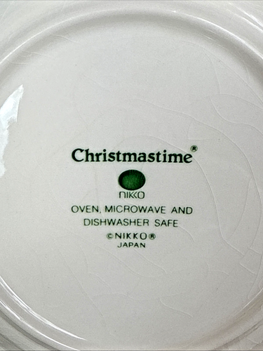 Nikko Happy Christmas Time Bread & Butter Plates~~~Set of 3 - Picture 2 of 4