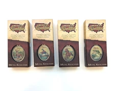 American Expedition Metal Key Chain Set of 4 - Deer, Duck, Horse, Trout