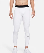 Nike Men's Pro Warm Tights Sizes S, M, L, XL or XXL NEW White Dri-Fit